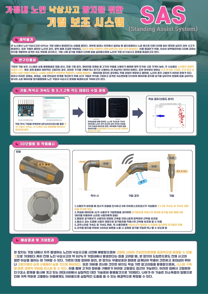 가정내 노인 낙상사고 방지를 위한 기립 보조 시스템